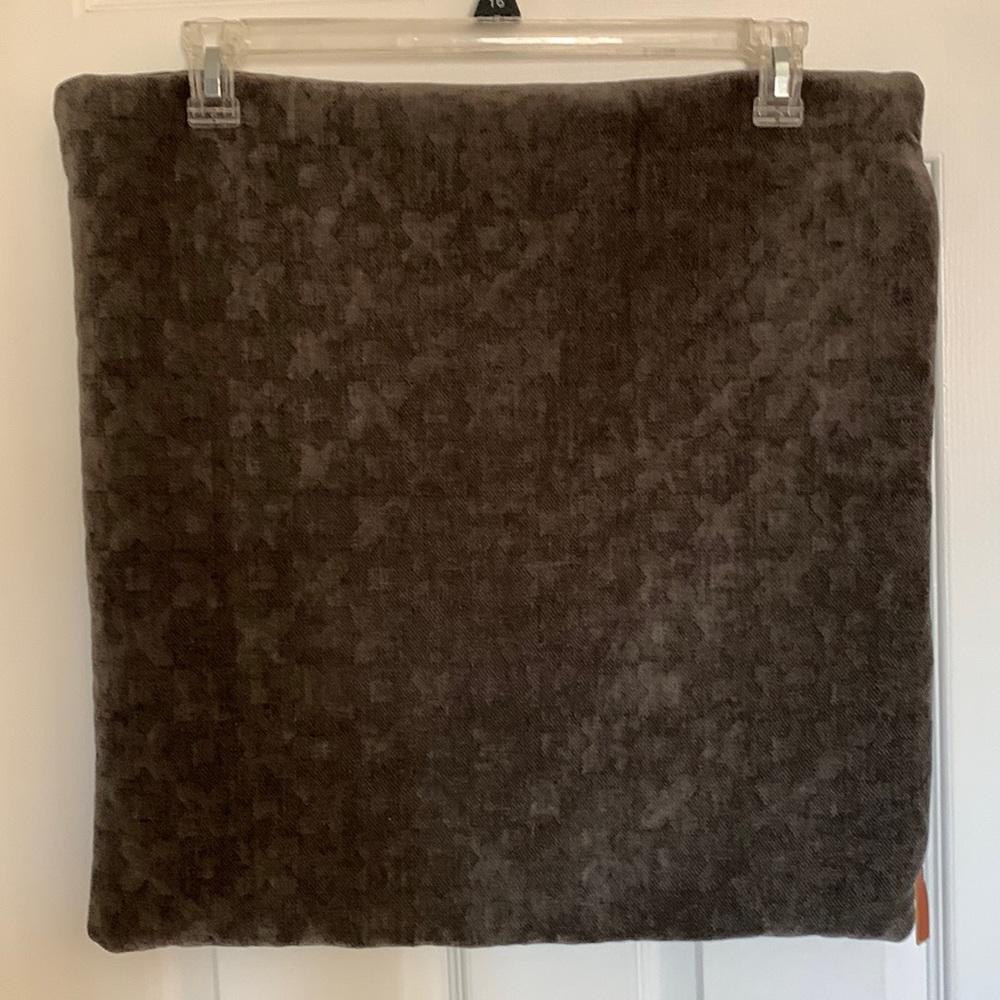 Kirkland’s dark Gray velvety pillow cover